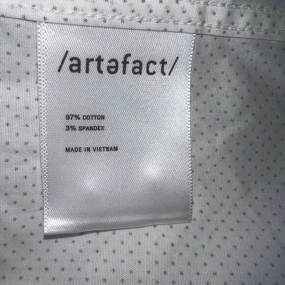 Artefact men’s XL microdot stretch long sleeve button front dress casual shirt - Picture 7 of 8